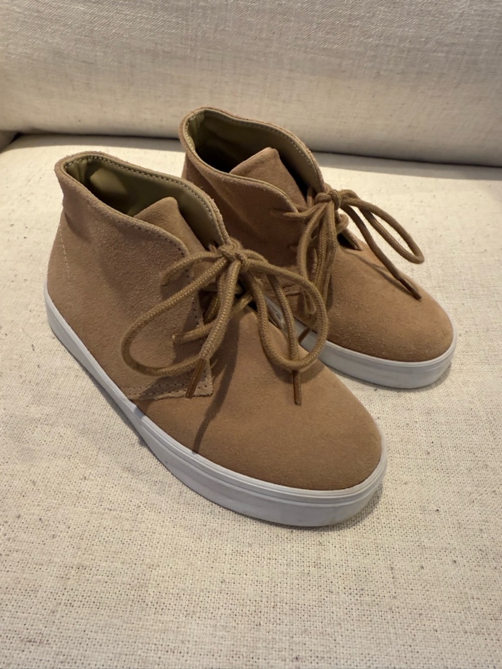Janie and Jack Tan Suede Lace-Up Boys Chukka Boots Size 11